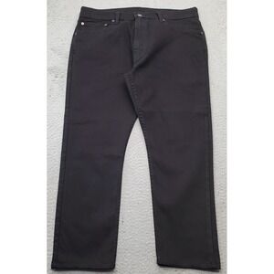 Levi's 512 Straight Jeans Mens 36x30 Black Denim Stretch Red Tab Boho Streetwear